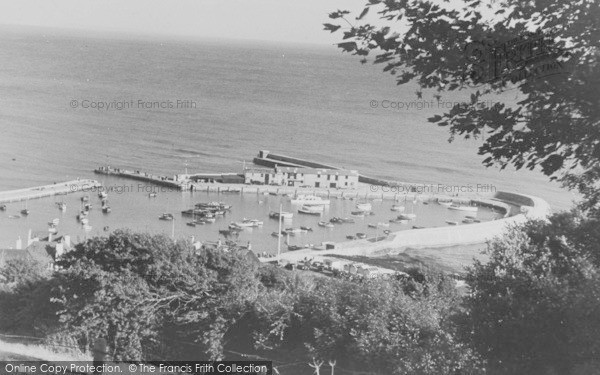 Photo of Lyme Regis, The Harbour And Cobb From Landslip Cobb c.1955