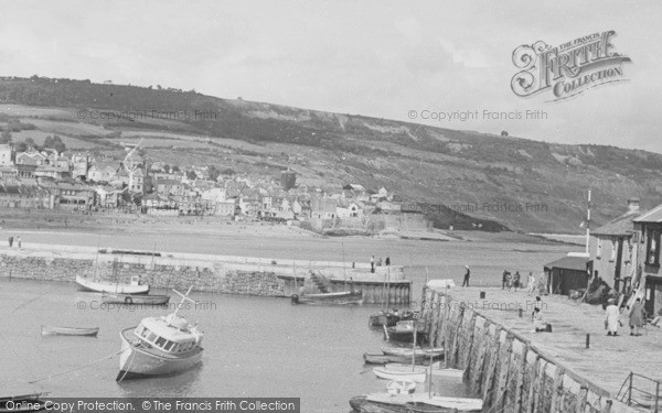 Photo of Lyme Regis, The Harbour And Town c.1955