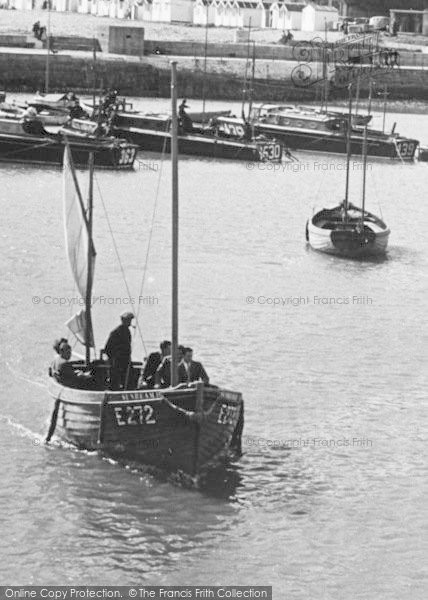 Photo of Lyme Regis, The 'sunbeam' Leaving Harbour c.1955