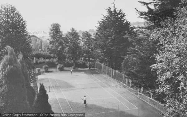 Photo of Lyme Regis, The Tennis Court From St Albans c.1955