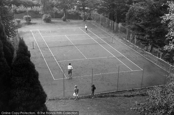 Photo of Lyme Regis The Tennis Court St Albans c 1955