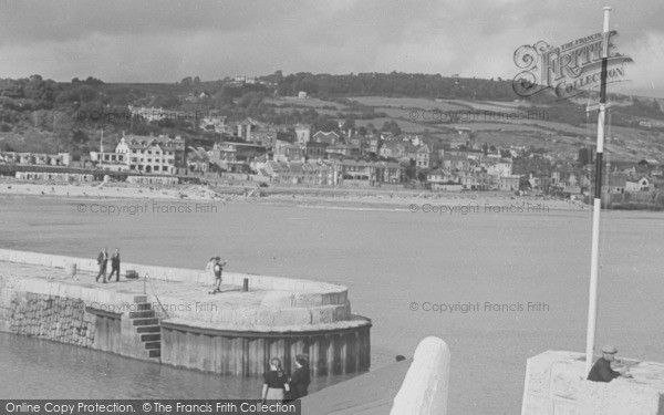 Photo of Lyme Regis, View From Harbour Entrance c.1955