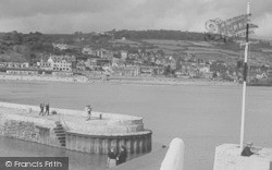 View From Harbour Entrance c.1955, Lyme Regis