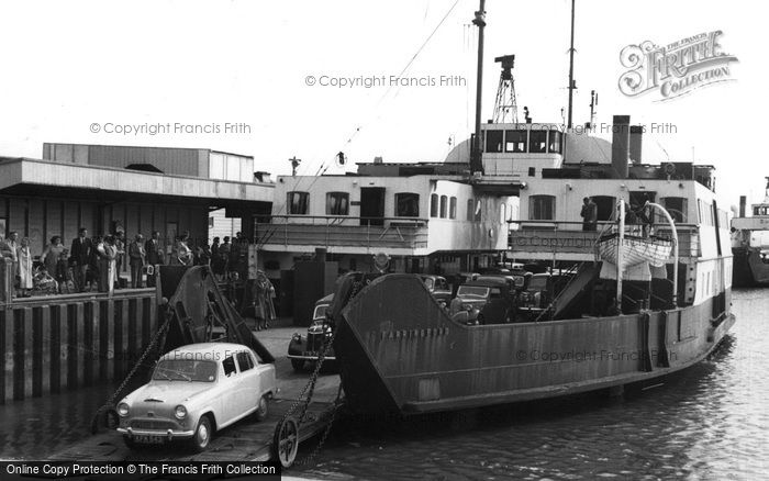 Photo of Lymington, Austin Disembarking Mv Farringford c.1955