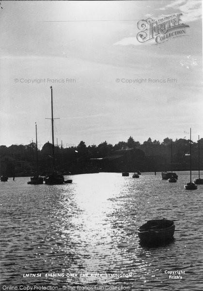 Photo of Lymington, Evening Over The River c.1955