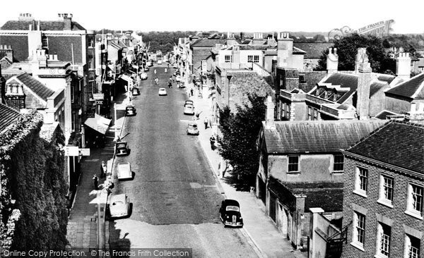 Photo of Lymington, The High Street From The Church 1958