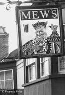 The King's Head Sign c.1955, Lymington