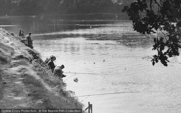 Photo of Lymm, Fishing In The Dam c.1955