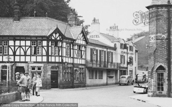 Photo of Lymm, Martins Bank And Eagle Hotel c.1955