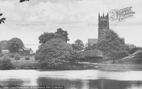Photo of Lymm, St Mary's Church And Lake c.1950