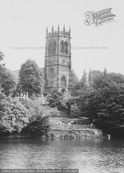 Photo of Lymm, St Mary's Church From The Lake c.1950