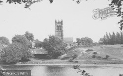 The Dam And St Mary's Church c.1955, Lymm