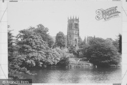 The Lake And St Mary's Church c.1950, Lymm
