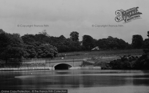 Photo of Lymm, The Lake Bridge c.1950