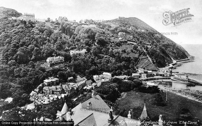 Photo of Lynmouth, And Lynton From 'the Tors' c.1900