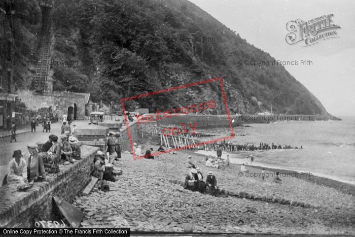 Photo of Lynmouth, Beach And Cliff Railway 1920