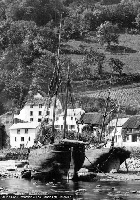 Photo of Lynmouth, Boats At Low Tide 1890