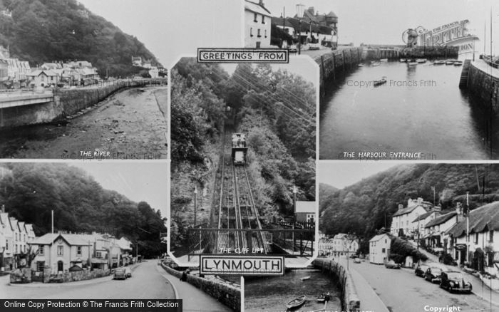 Photo of Lynmouth, Composite c.1955