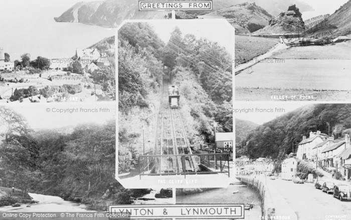 Photo of Lynmouth, Composite c.1955