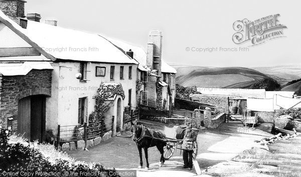 Photo of Lynmouth, Countisbury Hill, The Blue Ball Inn 1907