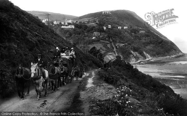 Photo of Lynmouth, Countisbury Hill, The Coach 1907