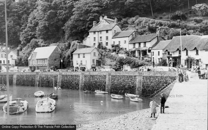 Photo of Lynmouth, Harbour And Mars Hill c.1955
