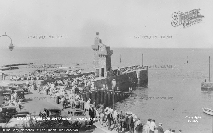 Photo of Lynmouth, Harbour Entrance c.1955