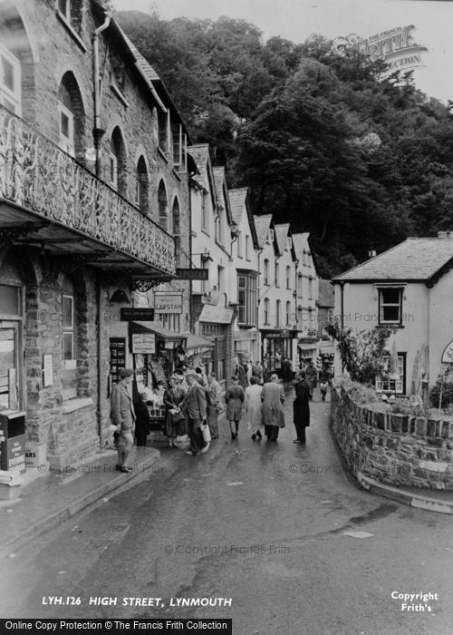 Photo of Lynmouth, High Street c.1955