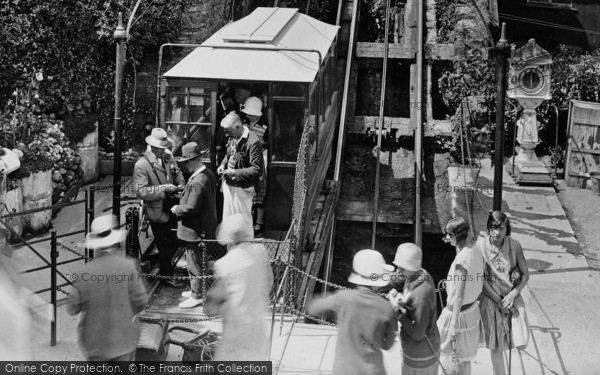 Photo of Lynmouth, People At The Lift Station 1929