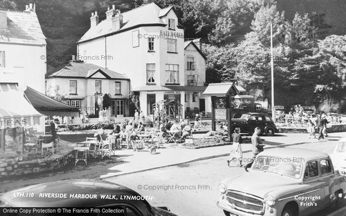 Photo of Lynmouth, Riverside Harbour Walk c.1955