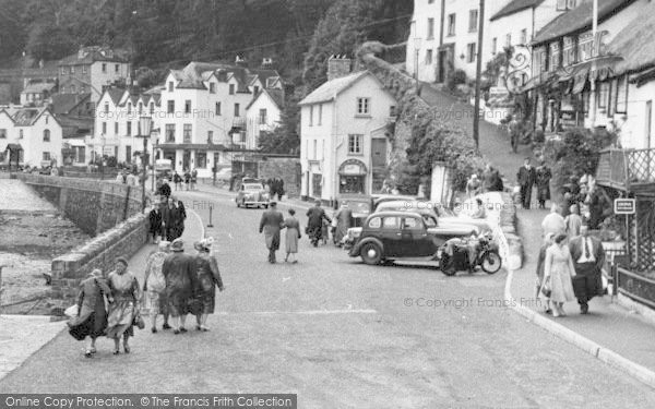 Photo of Lynmouth, Riverside Road c.1955