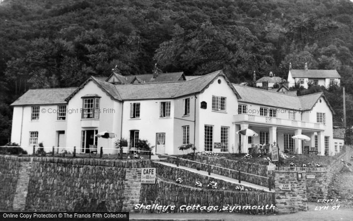 Photo of Lynmouth, Shelley's Cottage c.1955