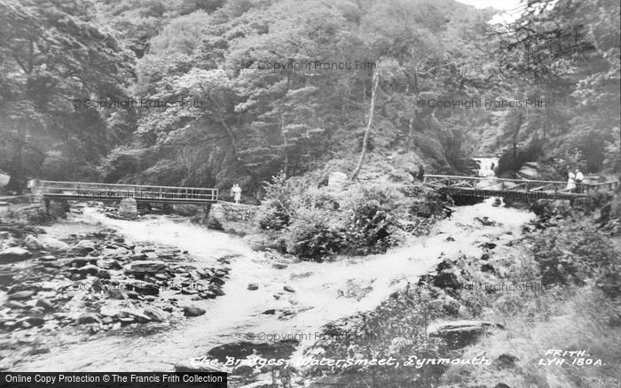 Photo of Lynmouth, The Bridges, Watersmeet c.1955