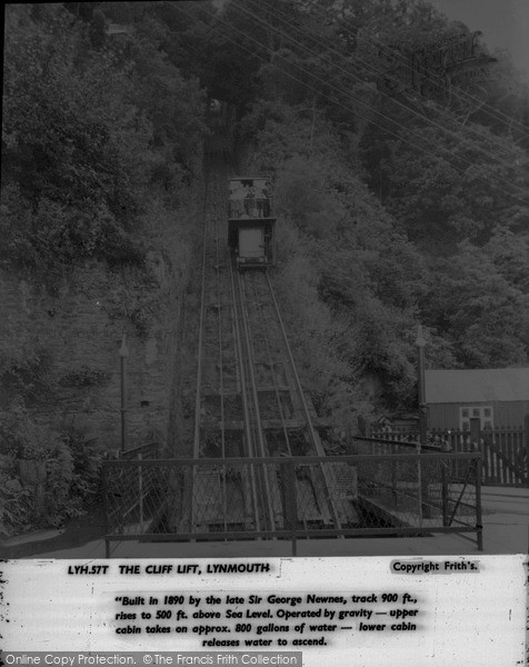 Photo of Lynmouth, The Cliff Lift c.1955