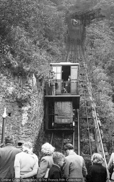 Photo of Lynmouth, the Cliff Railway c1955