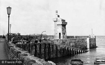 Lynmouth, the Harbour and Lighthouse c1955