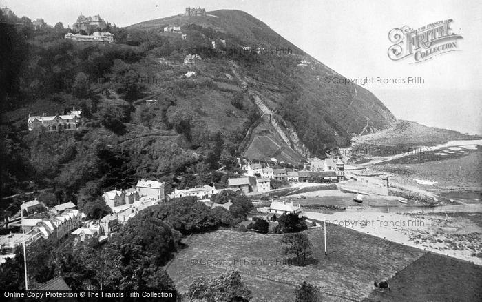 Photo of Lynmouth, The Hill, Showing Lynton Above c.1895