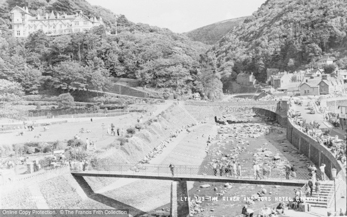 Photo of Lynmouth, The River And Tors Hotel c.1960