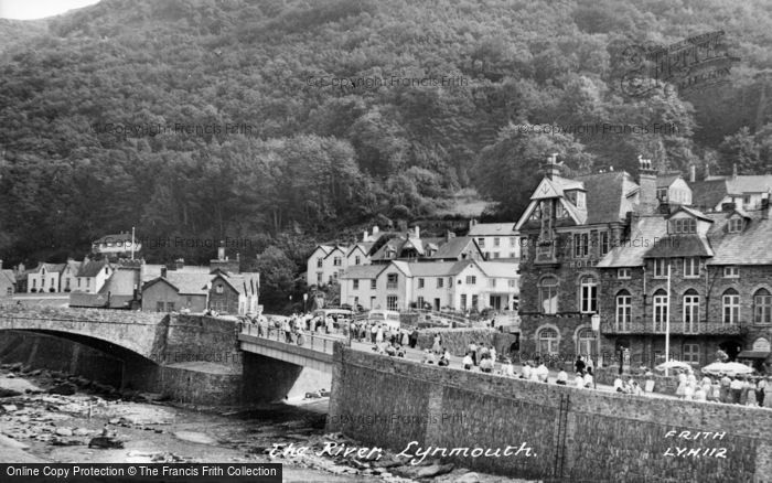Photo of Lynmouth, The River c.1955