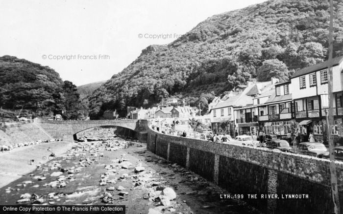 Photo of Lynmouth, The River c.1960