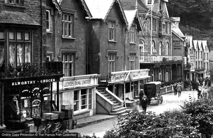 Photo of Lynmouth, The Shops From Lyndale Bridge 1920