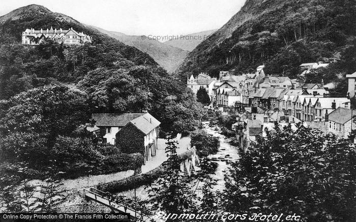 Photo of Lynmouth, Tors Hotel And Village 1907