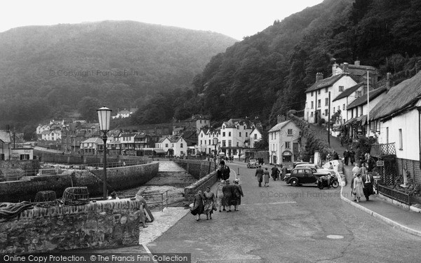 Photo of Lynmouth, View From Harbour Wall c.1955