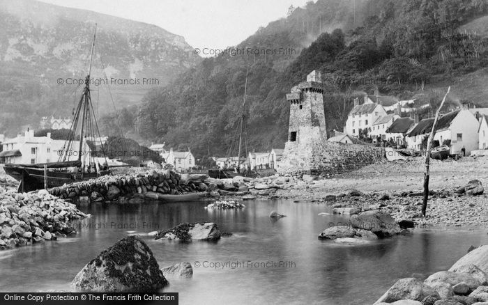 Photo of Lynmouth, Village From The Sea c.1870