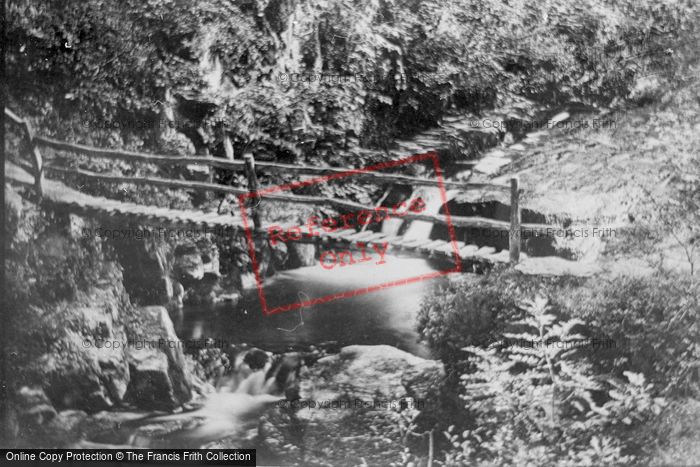 Photo of Lynmouth, Watersmeet Valley, Rustic Bridge 1890