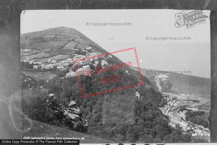 Photo of Lynton, And Lynmouth From Summerhouse Hill 1890