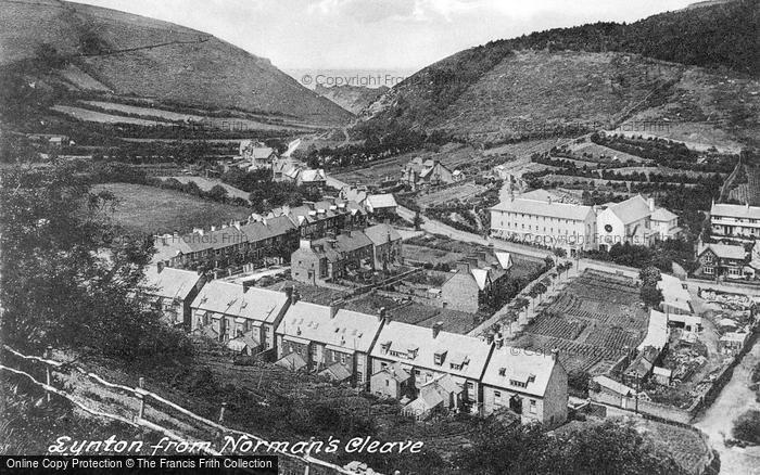 Photo of Lynton, From Normans Cleave 1920