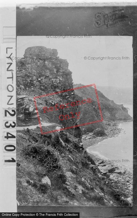 Photo of Lynton, Valley Of Rocks, Castle Rock 1890