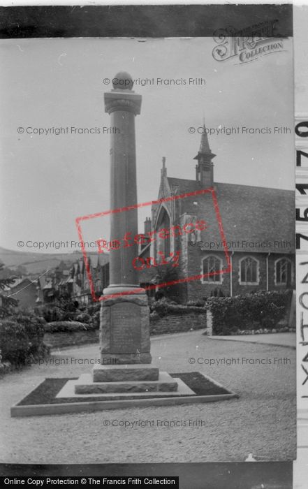 Photo of Lynton, War Memorial 1923