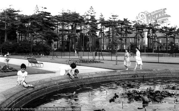 Photo of Lytham, Lowther Gardens, Lily Pond And Tennis Court c.1960